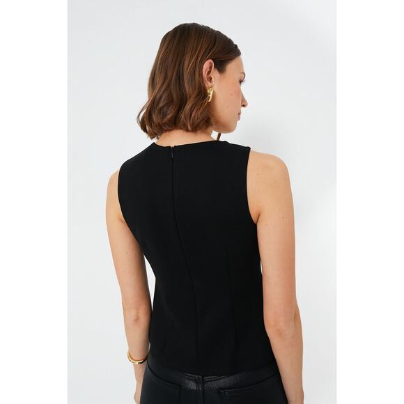 HYACINTH HOUSE Black Asymmetrical Angelique Top Size L NWT - Picture 2 of 8